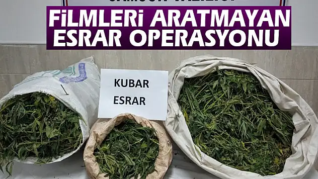 Jandarmadan filmleri aratmayan esrar operasyonu