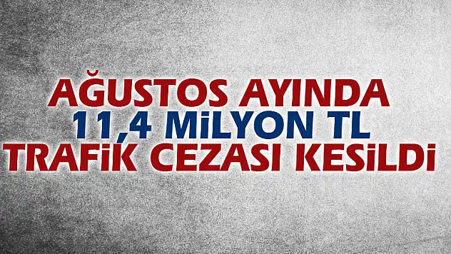 Ağustos ayında 11,4 milyon TL trafik cezası kesildi
