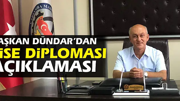 Başkan Dündar'dan lise diploması açıklaması