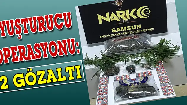 Samsun narkotikten uyuşturucu operasyonu: 2 gözaltı