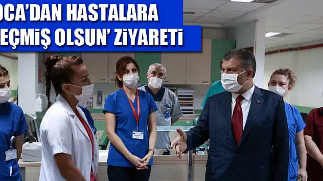Bakan Koca'dan hastalara 'geçmiş olsun' ziyareti