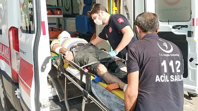 Motosiklet sürücüsü kazada yaralandı