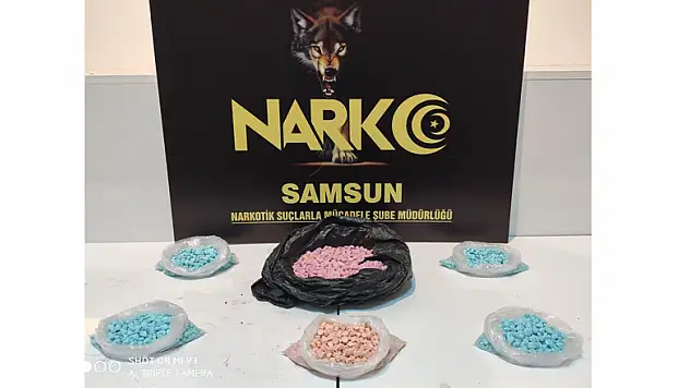 Samsun'da 3 bin 328 uyuşturucu hap ele geçirildi