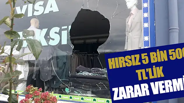 Takım elbise çaldıktan sonra otostop çektiği polise yakalanan hırsız 5 bin 500 TL'lik zarar vermiş