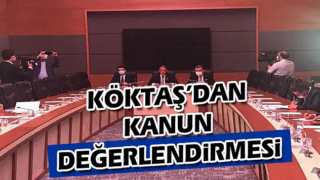Köktaş'dan kanun değerlendirmesi