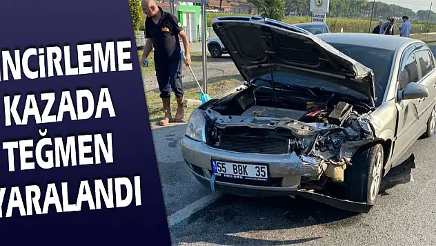 Samsun'da zincirleme kazada teğmen yaralandı