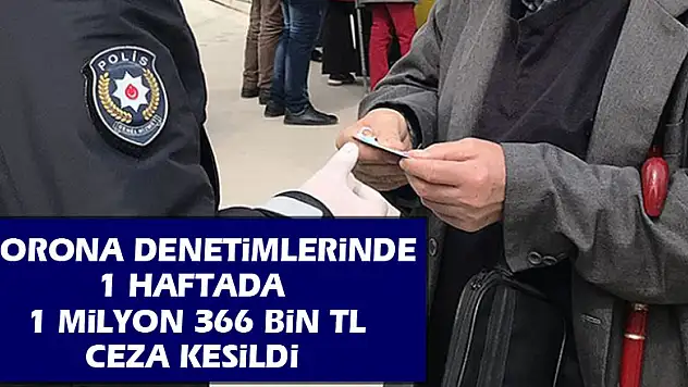 Samsun'da korona denetimlerinde 1 haftada 1 milyon 366 bin TL ceza kesildi