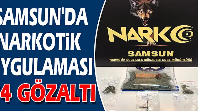 Samsun'da narkotik uygulaması: 24 gözaltı