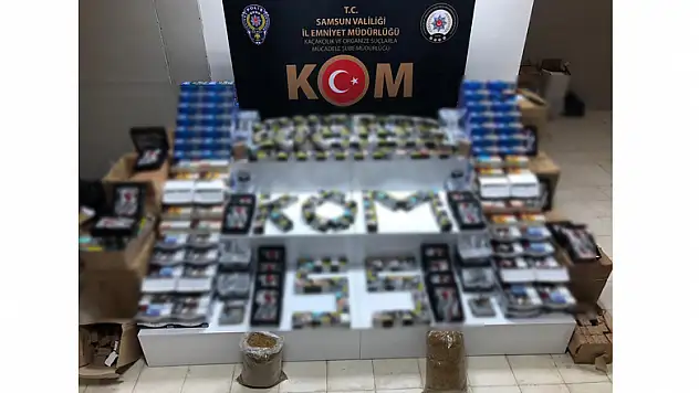 Samsun'da kaçak tütün mamulü operasyonu: 2 gözaltı