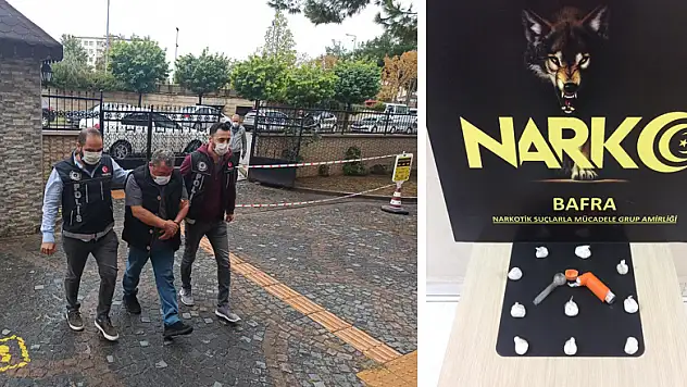 Bafra'da uyuşturucu madde ele geçirildi: 1 gözaltı