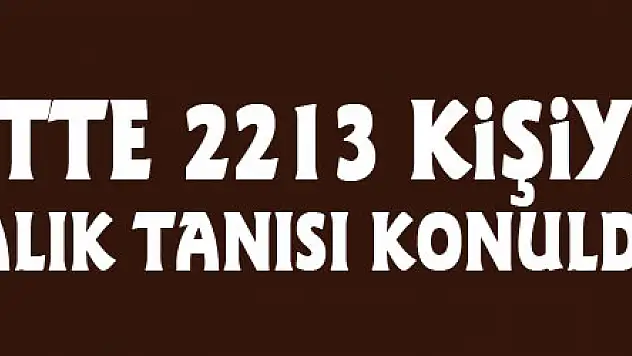 Türkiye'de son 24 saatte 2213 kişiye Kovid-19 hastalık tanısı konuldu
