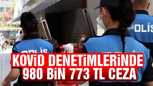 Kovid denetimlerinde 980 bin 773 TL ceza