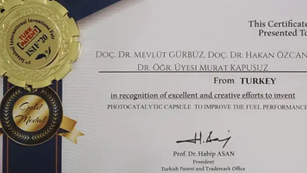 Yüzde 10 yakıt ekonomisi sağlayan cihaza altın madalya