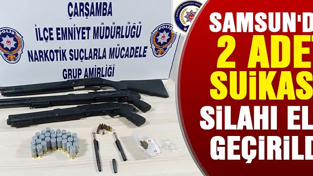 Çarşamba'da 2 adet suikast silahı ele geçirildi