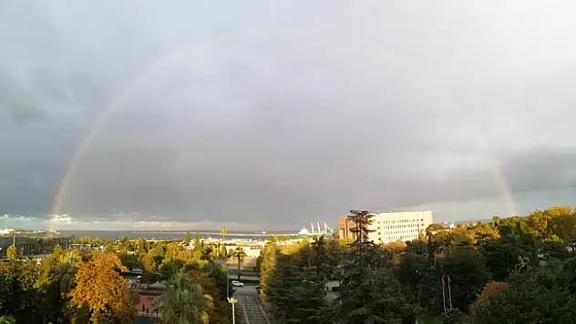 Samsun'da gökkuşağı güzelliği