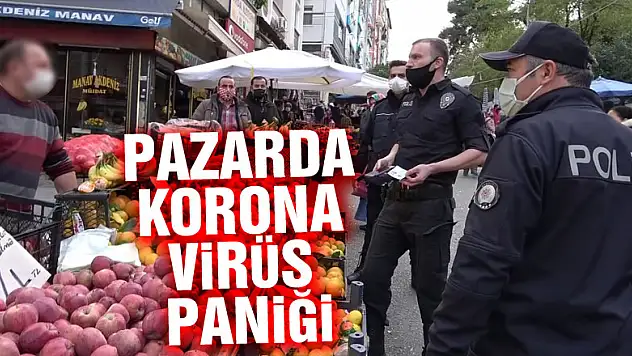 Korona virüs temaslı pazarcı kardeşler satış yaparken yakalandı
