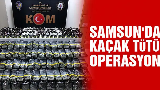 Samsun'da kaçak tütün operasyonu