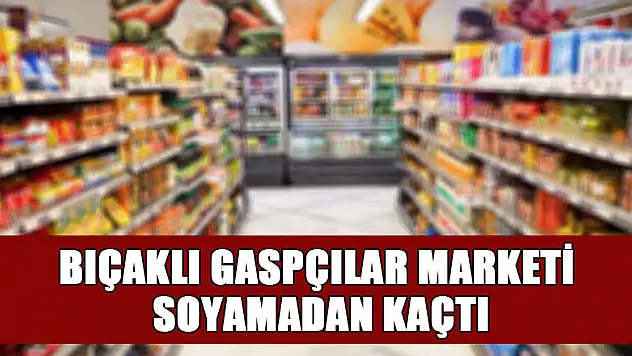 Bıçaklı gaspçılar marketi soyamadan kaçtı