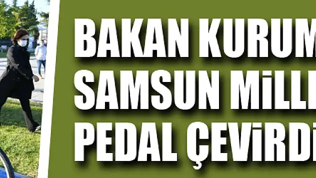 Bakan Kurum, Samsun Millet Bahçesi'nde pedal çevirdi