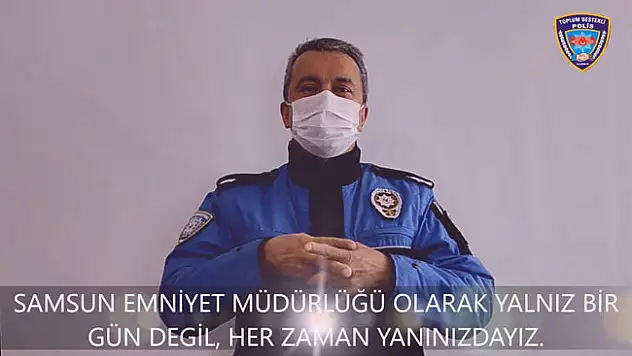 Samsun polisinden engellilere 'her zaman yanınızdayız' mesajı
