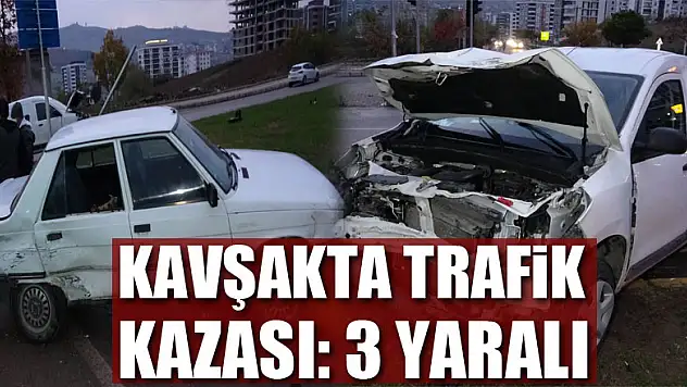 Samsun'da kavşakta trafik kazası: 3 yaralı