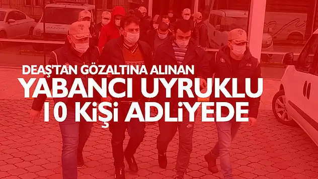 DEAŞ'tan gözaltına alınan yabancı uyruklu 10 kişi adliyede