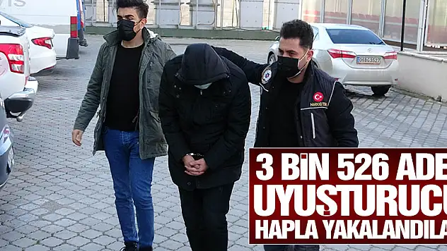 İstanbul'dan 3 bin 526 adet uyuşturucu hap getirirken yakalandılar