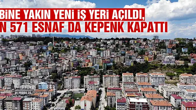 Samsun'da bu yıl 6 bine yakın yeni iş yeri açıldı, bin 571 esnaf da kepenk kapattı