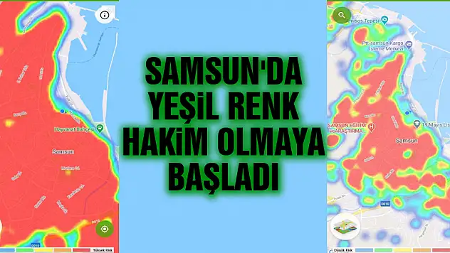 Samsun'da yeşil renk hakim olmaya başladı