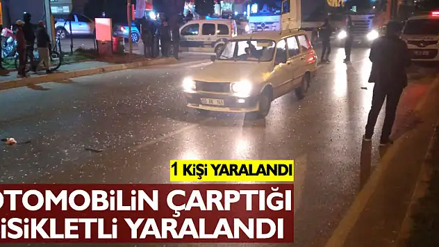 Otomobilin çarptığı bisikletli yaralandı  
