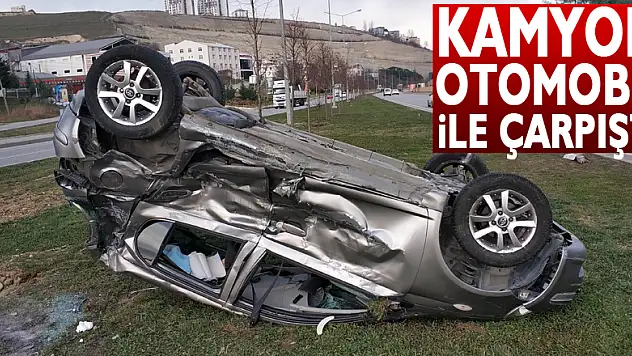 Samsun'da kamyon otomobil ile çarpıştı: 3 yaralı