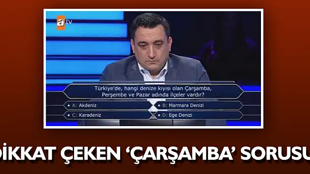 Dikkat çeken Çarşamba sorusu!