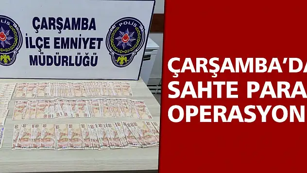 Çarşamba'da Sahte Para Operasyonu
