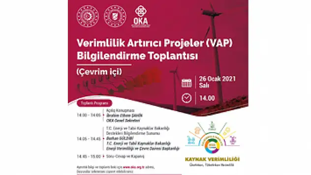 OKA'dan Verimlilik Artırıcı Projeler Desteği Tanıtım Toplantısı