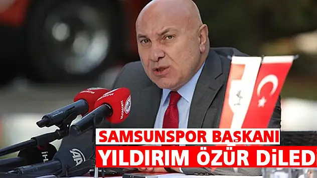 Samsunspor Başkanı Yıldırım özür diledi
