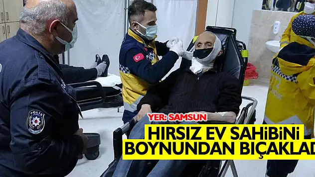 Hırsız kendisini yakalayan ev sahibini boynundan bıçaklayıp kaçtı