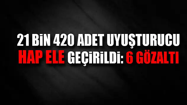 Samsun'da 21 bin 420 adet uyuşturucu hap ele geçirildi: 6 gözaltı