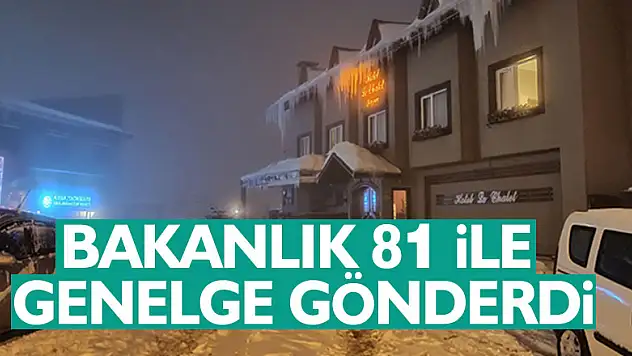 İçişleri Bakanlığı'ndan 81 İl valiliğine kayak otelleri/ tesisleri ile ilgili ek genelge