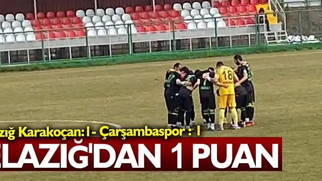 Elazığ Karakoçan: 1 - Çarşambaspor : 1