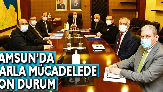 Samsun'da karla mücadelede son durum