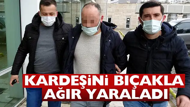 Kardeşini bıçakla ağır yaraladı