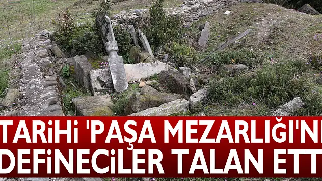 Tarihi 'Paşa Mezarlığı'nı defineciler talan etti