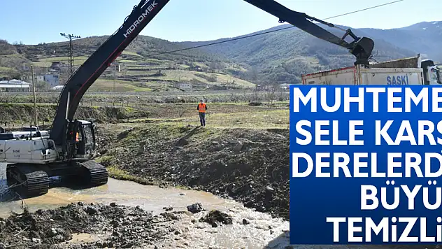 Muhtemel sele karşı derelerde büyük temizlik