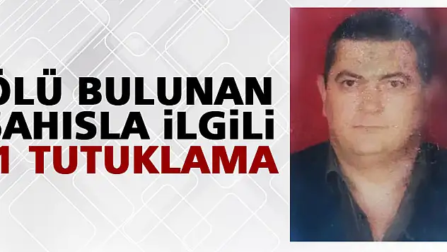 Ölü bulunan şahısla ilgili 1 tutuklama