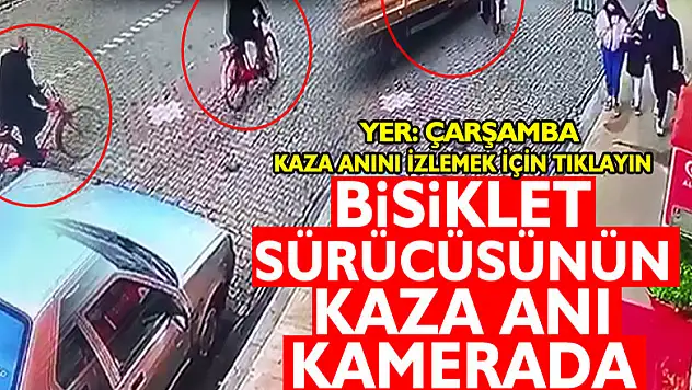 Bisiklet Sürücüsünün Kaza Anı Kamerada