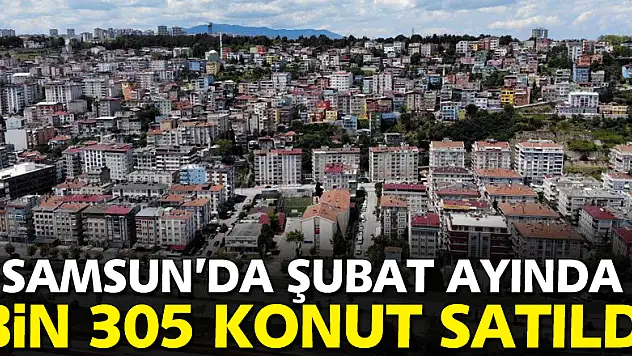 Samsun'da şubat ayında bin 305 konut satıldı