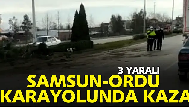 Samsun-Ordu Karayolunda kaza: 3 Yaralı