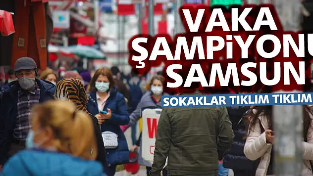 Vaka şampiyonu Samsun'da sokaklarda dikkat çeken kalabalık