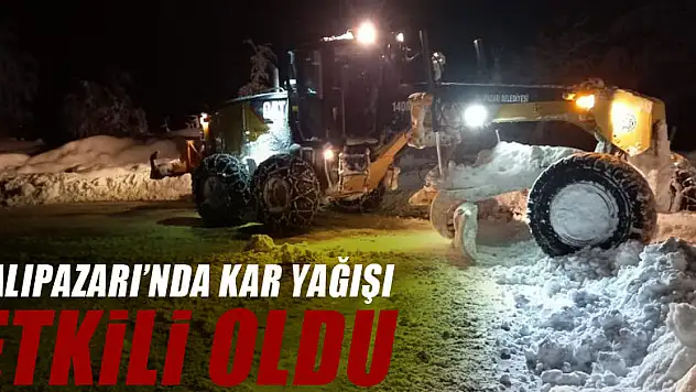 Salıpazarı'nda kar yağışı etkili oldu!