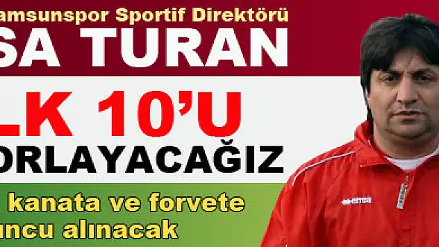 Samsunspor ilk 10'u zorlayacak